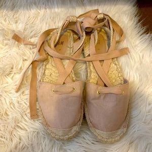 H&M Lace Up Espadrilles Size 38